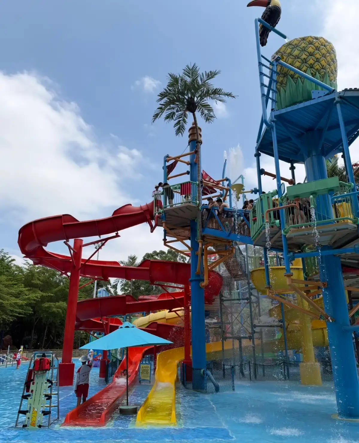 Night session under the lights at Chimelong Water Park